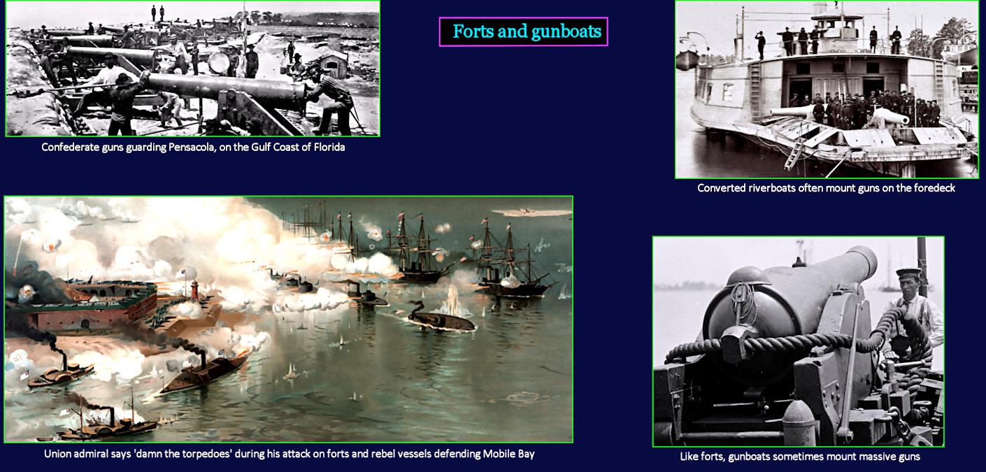 Forts and gunboats, Civil War
